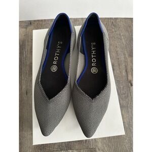 Rothy's The Point Flat Grey/Blue Size 8.5